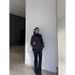 girl Girl Girl 2025 Winter Ski Suit Slim Fit Waist-Cinching Hooded Black Down Jacket For Women Short Style Petite Warm Coat_ecoleips.com