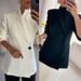 Women's Clothing Women's Long Sleeve Satin Suit Casual Loose Fashion One Button Jacket Autumn Winter Long Sleeve For Formal & Casual_ecoleips.com