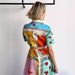 Women's Clothing Linen Short Sleeved Loose Casual Lace Up Cardigan Dress_ecoleips.com