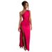 Women's Clothing Summer New Design Temperament Sexy Slim Shoulder Slit Satin Dress Female_ecoleips.com