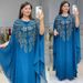 Arabic Clothing Foreign Trade Plus-size Women's New Abaya Dress, Loose-fitting, Heavy-duty Rhinestone Embellished Long_ecoleips.com