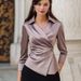 Aria Basics Aria Basics European And American Cross-border 2025 Autumn New Bestseller Solid Color Fashionable Waist-cinching Irregular_ecoleips.com