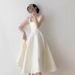 Spring New French-style Light Wedding Dress, Mid-length, Simple Ultra-fairy Satin, Suitable Daily Outings, Travel_ecoleips.com