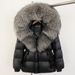 Goose Down Jacket For Women New High End Fur Fox Fur Large Fur Collar Hooded Down Jacket Mid Length Coat_ecoleips.com