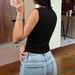 Voya Spring/Summer New Hot Girl Round Neck Sleeveless Knit Vest Short Slim Fit Top For Layering, Independent Station_ecoleips.com