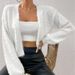 Women's Clothing Autumn And Winter New Loose Versatile Plush Short Knitted Cardigan Small Jacket_ecoleips.com
