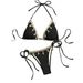 Women's Clothing Solid Color Strap Three Point Swimsuit Clothing Bikini Suit Female_ecoleips.com