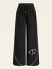 Women's Heart Patterned Wide Leg Pants Comfortable Casual Loose Fit Spring/Autumn Polyester Fresh Sweet Print 9016_ecoleips.com