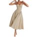 Summer Hot-Selling European And American Style Cross-Border Strapless New Waist-Cinching Fashion Sexy Red_ecoleips.com