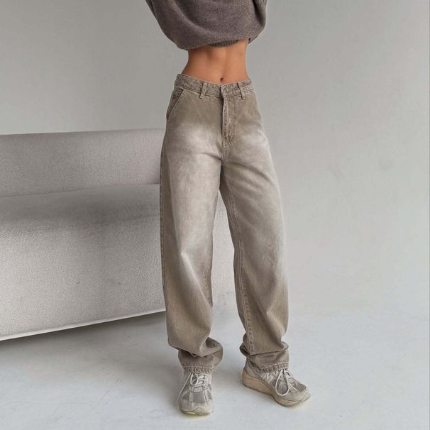 Retro High Waist Wide Leg Jeans Women Loose Straight Casual Long Pants Spring Autumn Fashion Trend Drape Style_ecoleips.com