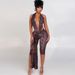 K European And American Style New Fashionable Solid Color Sexy Hot Girl Sleeveless Hanging Neck Backless Tight Jumpsuit_ecoleips.com