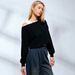 AD673 Cross-border American Retro Style Off-shoulder Tie-up Loose Casual Long-sleeve Versatile Sweatshirt With A Unique_ecoleips.com