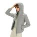 Winter Siyu Women's 90% Solid Color Lightweight Hooded Seamless Down Jacket Short Plus Size Coat_ecoleips.com
