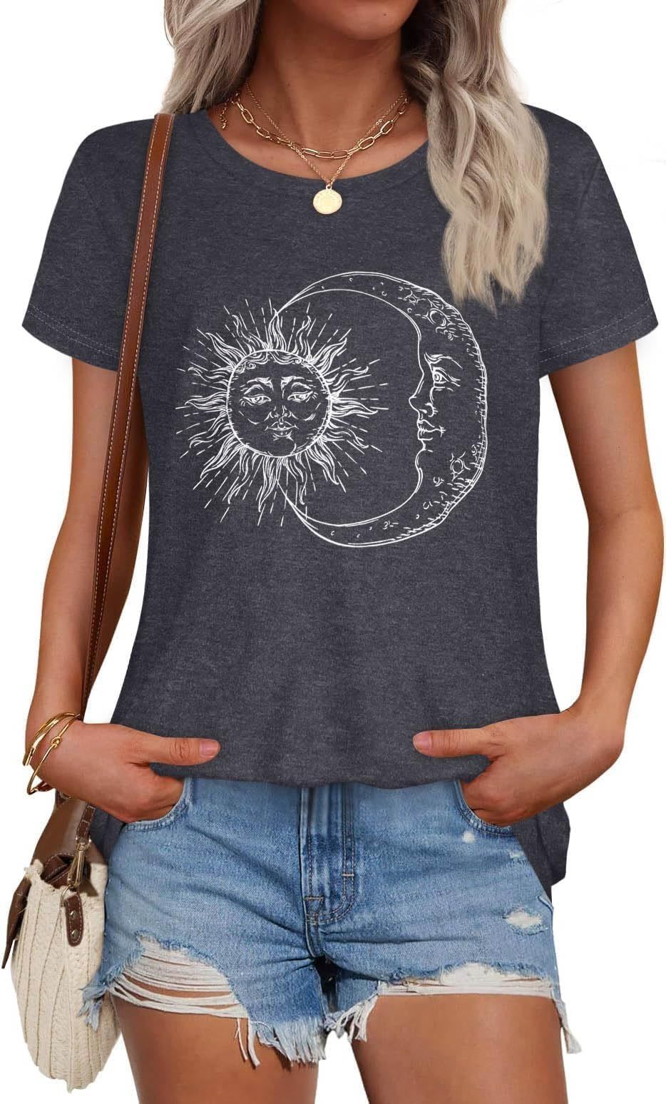 T Shirts For Women Summer Short Sleeve Crewneck Casual Cute Graphic Basic Tees Tops 2026_ecoleips.com