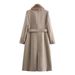 "Women's Long Lapel Wool Coat Winter Street Fashion Outerwear Classic Elegant Warm Overcoat"_ecoleips.com