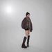 girl New Reversible Parka Jacket For Women, Thickened Real Rabbit Fur, Casual Loose Fur Coat, Motorcycle Style_ecoleips.com
