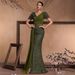 Women's Clothing New Elegant Beaded Patchwork Fitted V Neck Short Sleeve Temperament Gorgeous Noble Cocktail Party Formal Dinner Dress_ecoleips.com