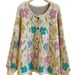 Soft & Cozy Oversized Knit Cardigan Women's Casual Long Sleeve Open Front Sweater With Floral Embroidery, Loose Fit Boho Chic Spring Fall Outerwear_ecoleips.com