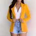 Women's Clothing small suits Lapel long sleeves slim sweet button street jacket suit multi color spot_ecoleips.com