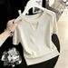 Women's Slimming Ice Silk Knitted Top Short Sleeve Hollowed Out Design Summer Beautiful Plus Size Fashion_ecoleips.com