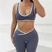 Women's Clothing Sports Fashion Suspenders Navel Baring Backless Tops Tight Hip Lifting Sports Trousers Suit_ecoleips.com