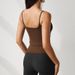 Women's Basic Color Knitted Camisole Tank Top Slim Fit Short Style Inner Layer Summer Top European And American_ecoleips.com
