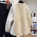 Aria Basics High-end New Korean Style Tweed Round Neck Fashion Wool Coat Women, Loose Slimming Top For Autumn And Winter A8110_ecoleips.com
