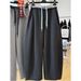 "Korean-Style Relaxed Curved Trousers For Women – Loose Fit Casual Pants For Autumn & Winter"_ecoleips.com
