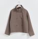 "Edgy Cropped Pea Coat For Women - Stand Collar & Button Detail, Streetwear Chic In Dark Tones (Black, Coffee, Khaki, Grey, Navy)"_ecoleips.com