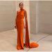 Satin Ribbon Halter Long Dresses Women's Backless Casual Maxi Dress Evening Wedding Guest White Blue Green Summer Graduation New_ecoleips.com