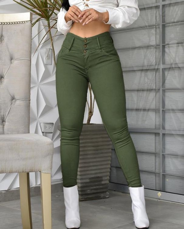 Women's Clothing New Fashion Casual High Waist Tights Women's Pants_ecoleips.com