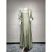 Modest Muslim Fashion Shiny Satin Silk Dress With Bubble Beads Solid Color Two-Piece Set_ecoleips.com