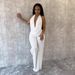 Women's Clothing Women's Sexy Halter Neck Two Piece Set Low Backless Tie Solid Color Mesh Style Clothing For Formal & Casual For Women_ecoleips.com