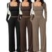 Women's Autumn Casual Lounge Set - Long Sleeve Crop Top & High-Waisted Pants, Comfortable Stretchy Outfit For Workout, Travel & Daily Wear_ecoleips.com