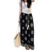 Suitable For All Seasons Bohemian Print Wide-Leg For Women, Summer Thin Ice Silk Linen Pants, Straight-Leg Draped Casual Long Pants_ecoleips.com