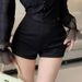 French-style Vintage Mesh And Lace Polka Dot Shirt, Short Top, High-waisted Slim-fit Shorts Two-piece Set For Women,_ecoleips.com