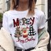 Eurean And American Cross-border Foreign Trade Women's Clothing Christmas Tree Print Round-neck Short-sleeve T-shirt_ecoleips.com