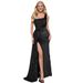Verve Women's Light Mermaid High-End Banquet Elegant Host Off-Shoulder Dress Evening Gown_ecoleips.com