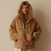 Cross-Border Floral European And American 2026 Autumn Winter New Fashion Warm Fuzzy Sweatshirt Fleece Top For Women_ecoleips.com