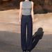 Ms. Li Recommends Vintage Washed Dark Blue Straight-leg Jeans Women Made From Italian Imported Fabric, New For Spring_ecoleips.com