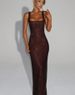Women's Rhinestone Studded Bridesmaid Dresses Long Evening Gowns Floor-Length Casual Dresses for Parties Spring/Autumn Wear_ecoleips.com