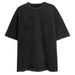 Vintage European And American 2025 Summer Loose Fit Casual Round Neck Washed Brushed Short Sleeve T-Shirt_ecoleips.com