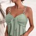 Women's Clothing Elegant Solid Color Metal Suspender Pocket Short Casual Jumpsuit_ecoleips.com