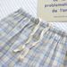 Summer Cotton Women's Shorts Roomwear Sleep Shorts Classic Plaid Design Thin Style Breathable Homewear Pants Women_ecoleips.com