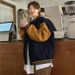 Aria Basics Autumn Winter Korean Version Ins Baseball Uniform Trendy Women's Color-Block Couple Outfit New Harajuku Style Streetwear_ecoleips.com