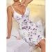 Aria Basics Aria Basics 2025 Cross-Border European And American Nightgown Deep V Neck Low-Cut Sexy Strap Printed Home Dress_ecoleips.com