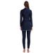 Women's Clothing Swimsuit Long Sleeve Trousers Sunscreen Ladies Conservative Swimsuit Convenient All Match One Piece_ecoleips.com