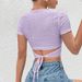 Voya Women's 2026 Spring/Summer New Solid Color Hollow Out Sexy Spicy Girl Open Navel Knitted Top_ecoleips.com
