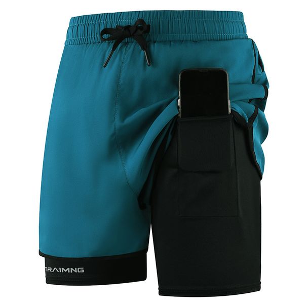 European Size Quick Drying Sports Yoga Ball Shorts Fleece Lined Two Piece Set Summer Casual Fitness Running_ecoleips.com