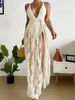 Women’s Clothing New Summer Beach Skirt For Women Solid Color Sexy Knitted Hollow Beach Bikini Swimsuit Cover Up Sun Protection Clothing_ecoleips.com